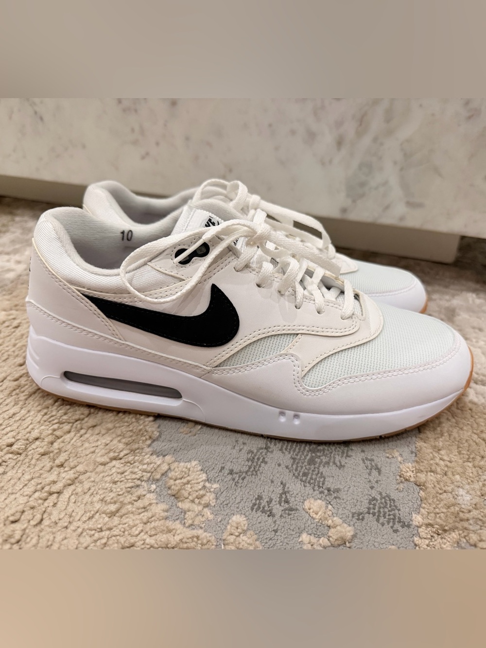 Nike Air Max 1 '86 OG Golf Shoes White Black Gum FN0697-100 Men's Size 10